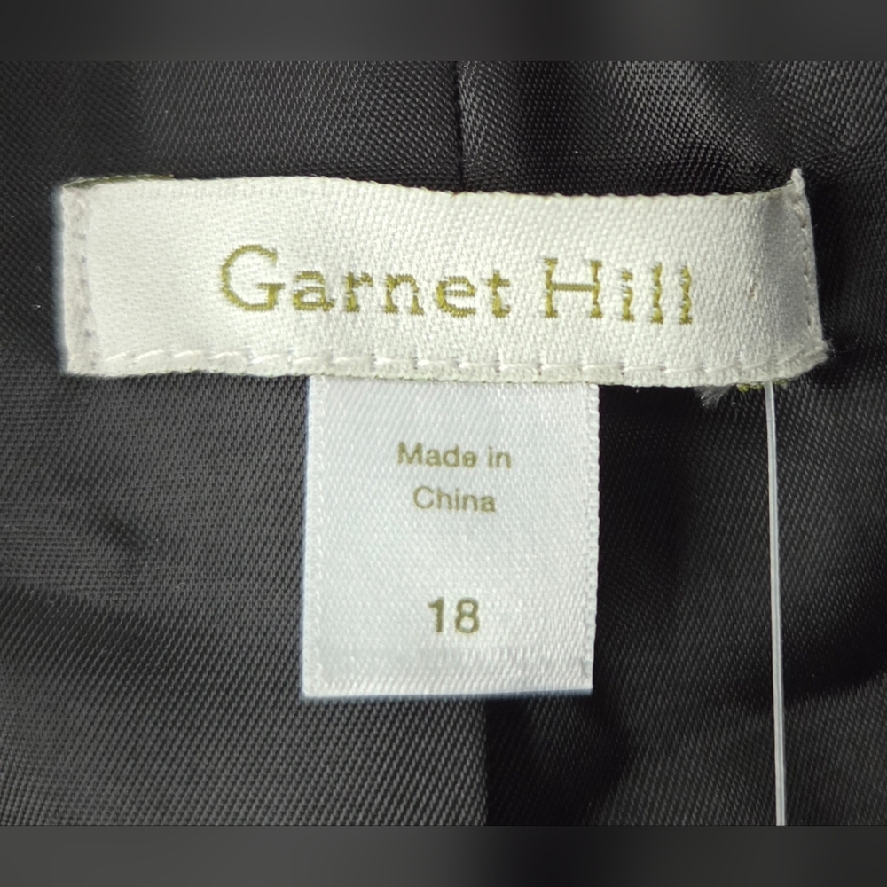 NWOT Garnet Hill Gray Ribbon Candy Ruffle Front Wool Coat Size 18 - Picture 15 of 16